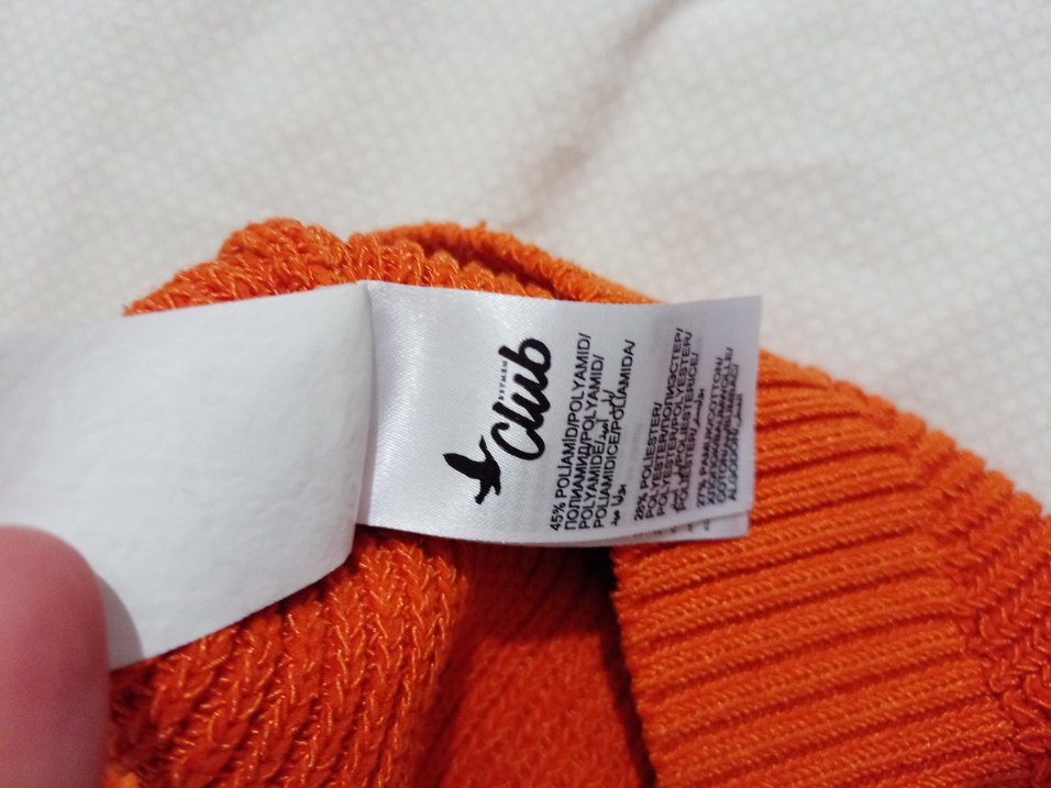 Turuncu, Boğazlı, Kolsuz Triko Kadın Kazak - Görsel 5