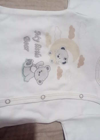 Beyaz Bebek Erkek Takım, Uzun Kollu, Baskılı - Görsel 2