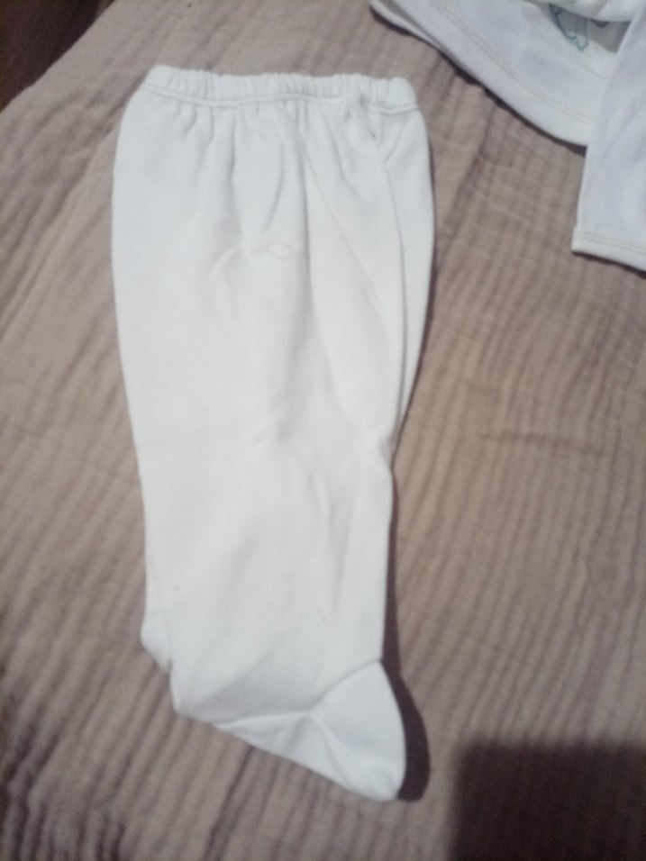 Beyaz Bebek Erkek Takım, Uzun Kollu, Baskılı - Görsel 5