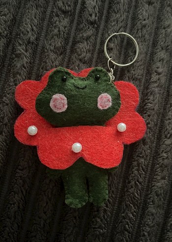 Renkli Fırfırlı Kurbağa Anahtarlık - Görsel 2