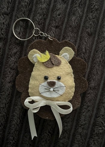 Kahverengi Kürklü Aslan Figürlü Anahtarlık - Görsel 2