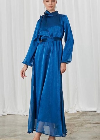 Lacivert tesettür abiye - Görsel 2