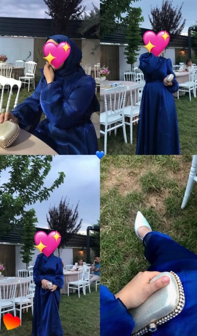 Lacivert tesettür abiye - Görsel 4