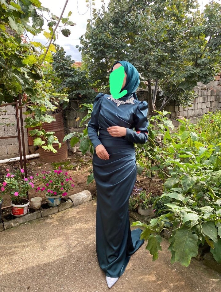 Yeşil Abiye Elbise - Görsel 2