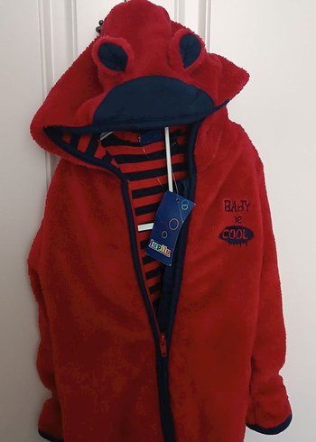 Bebek Tulum Kapüşonlu Fermuarlı Yeni Etiketli - Görsel 2