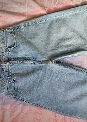 28 Beden Düğmeli Regular Fit Midi Kadın Kot Pantolon