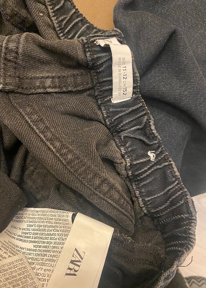 Taşlı zara kız çocuk siyah jean - Görsel 3