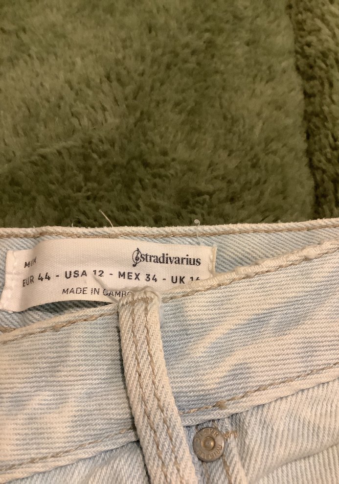 Beyaz Yırtık Salaş Midi Denim Pantolon - Görsel 2