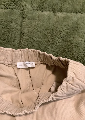 Bej Kadın Rahat Midi Kumaş Pantolon - Görsel 2