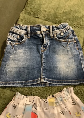 Kız Çocuk Çok Renkli Piliseli Etek İkili - Görsel 3