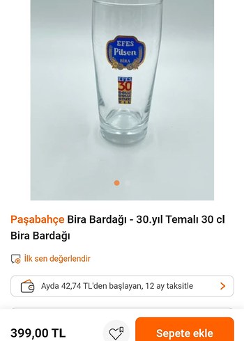 6 adet Paşabahçe Efes Pilsen 30 Yıl Temalı Bira Bardağı 30 cl