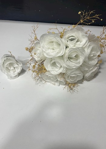 Beyaz Fırfırlı Minimalist Gelin Çiçeği - Görsel 2