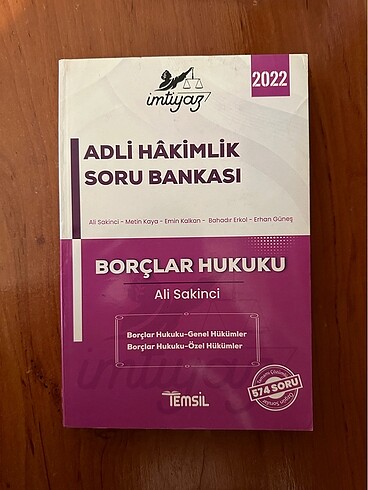 imtiyaz borçlar soru bankası hakimlik