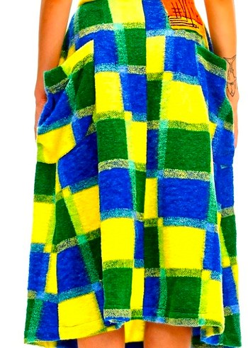 VDR Midi Kareli Etek - Görsel 3