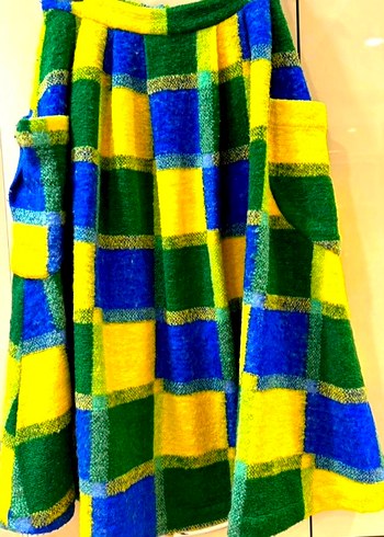 VDR Midi Kareli Etek - Görsel 5