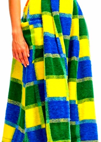 VDR Midi Kareli Etek - Görsel 2