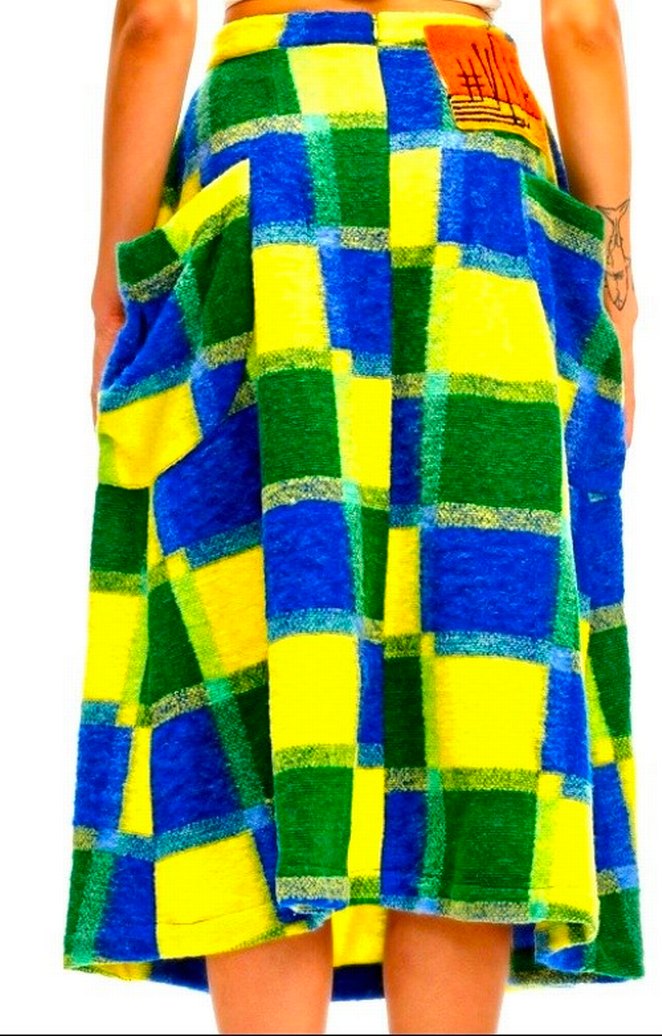 VDR Midi Kareli Etek - Görsel 3