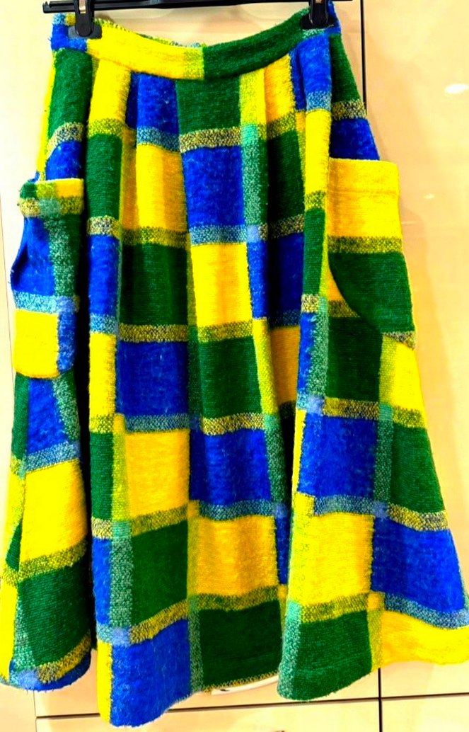 VDR Midi Kareli Etek - Görsel 5