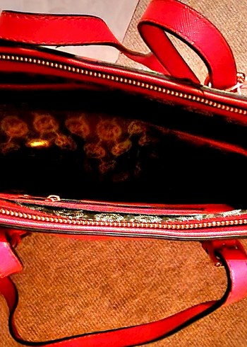 Michael Kors Kırmızı Çanta Cüzdan Takım - Görsel 3