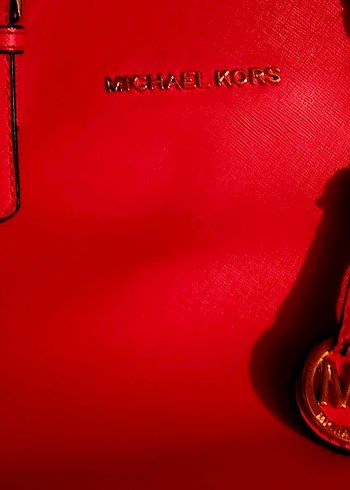 Michael Kors Kırmızı Çanta Cüzdan Takım - Görsel 5