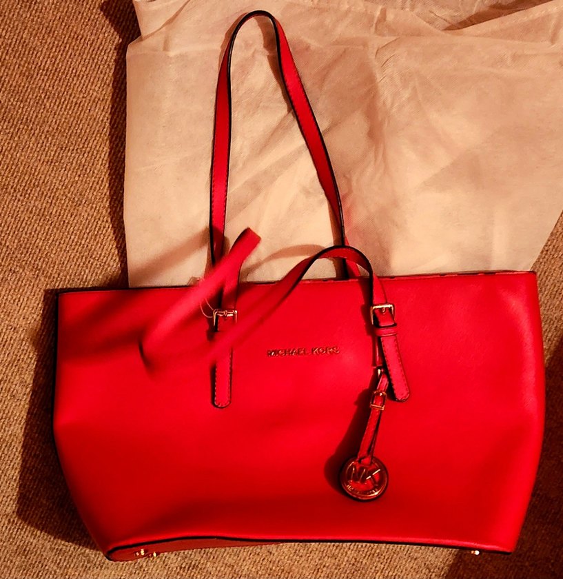 Michael Kors Kırmızı Çanta Cüzdan Takım - Görsel 2