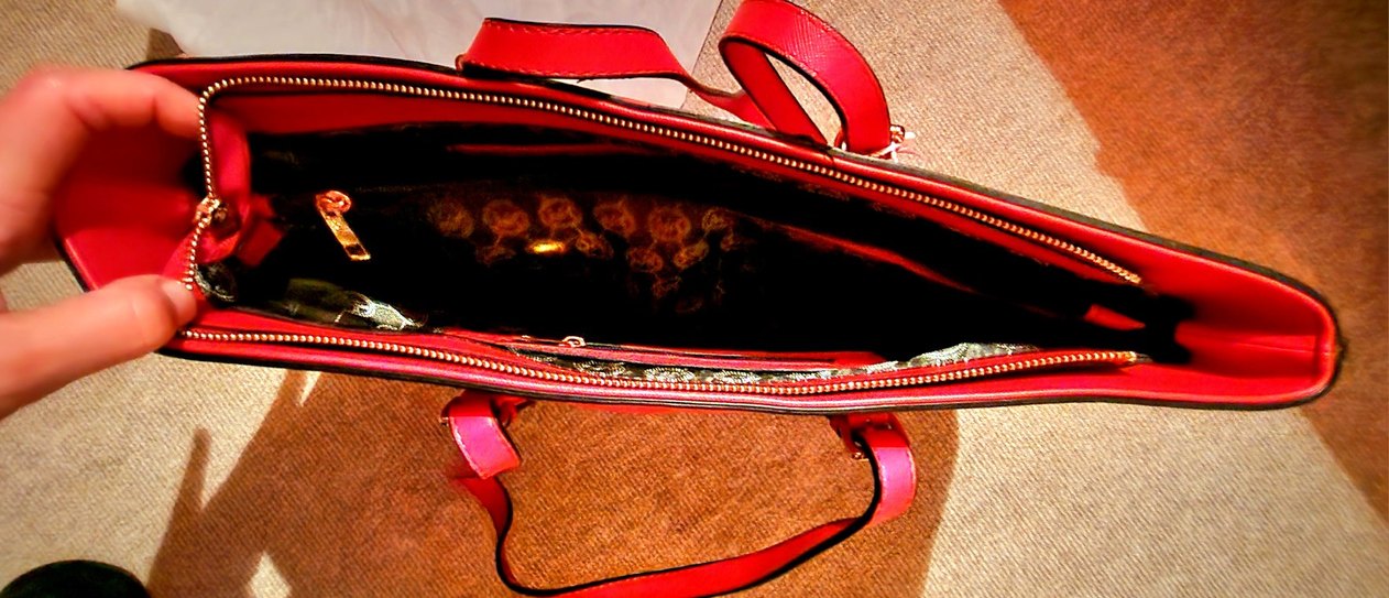 Michael Kors Kırmızı Çanta Cüzdan Takım - Görsel 3