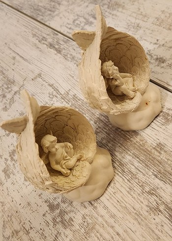 3lü Melek Işıklı Biblo Seti - Görsel 5