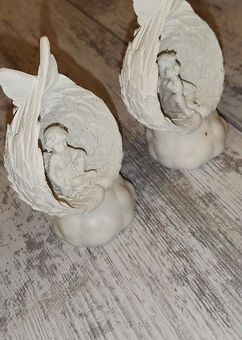 3lü Melek Işıklı Biblo Seti - Görsel 6