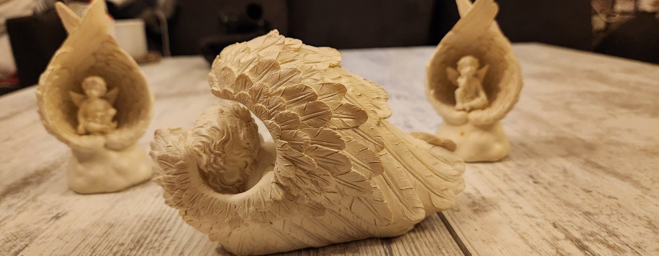 3lü Melek Işıklı Biblo Seti - Görsel 4