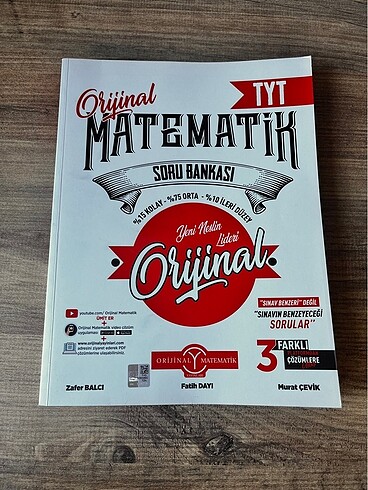 orjinal yayınları tyt matematik soru bankası