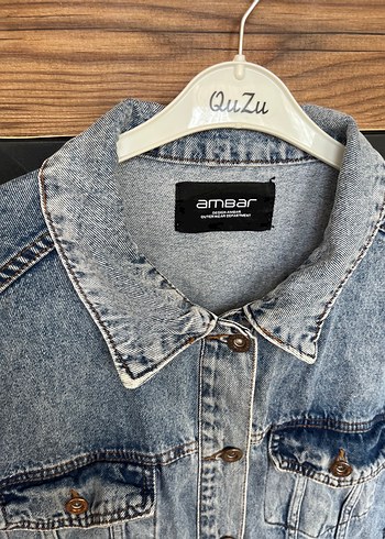 universal Beden Düğmeli Mavi Kadın Denim Ceket
