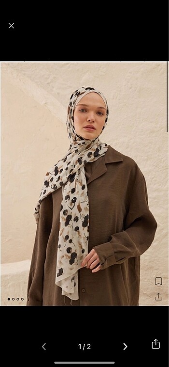 fresh scarf cherry desen rami şal