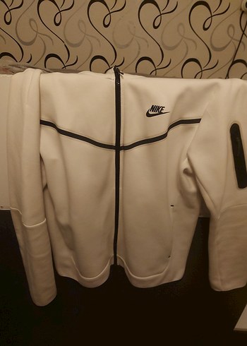 Nike Erkek Beyaz Fermuarlı tech fleece
