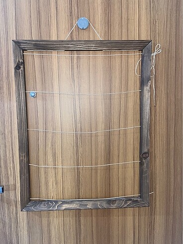 Fotoğraf asmalık ipli tahta çerçeve