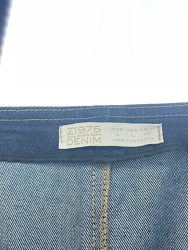 l Beden mavi Renk Zara Midi Etek %70 İndirimli.
