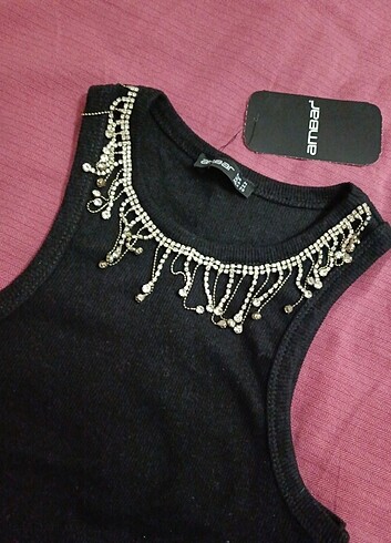 Zincir detaylı bluz  - Görsel 3