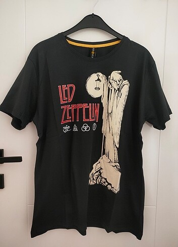 Led Zeppelin Baskılı geniş kalıp t-shirt 
