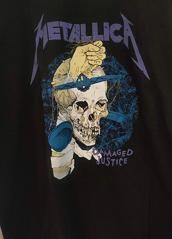 Diğer Metallica Baskılı Geniş Kesim Tshirt 