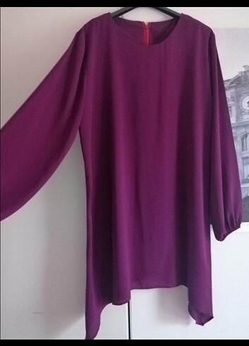 50 Beden Mürdüm renginde tunik pantolon takım