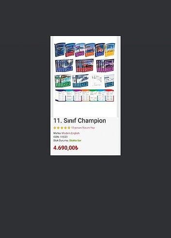11. Sınıf Champion 