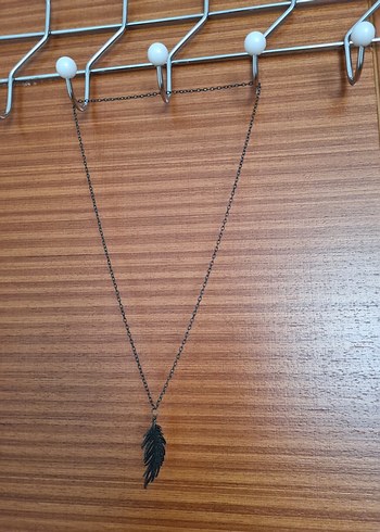 Beden Siyah Zincirli Uzun Bohem Kolye