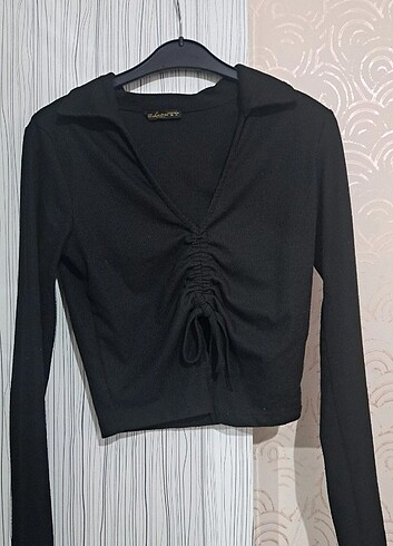 Diğer Siyah crop bluz