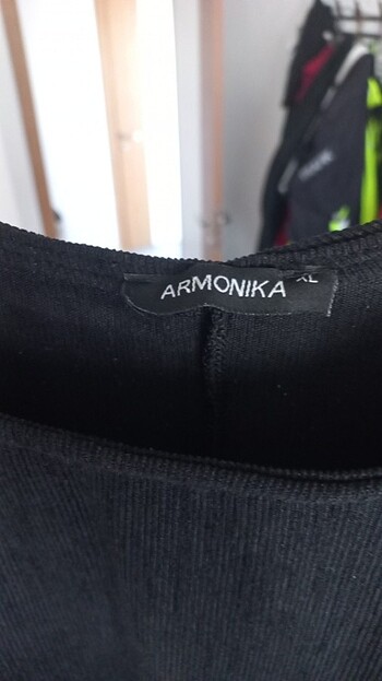 Armonika kadife elbise XL