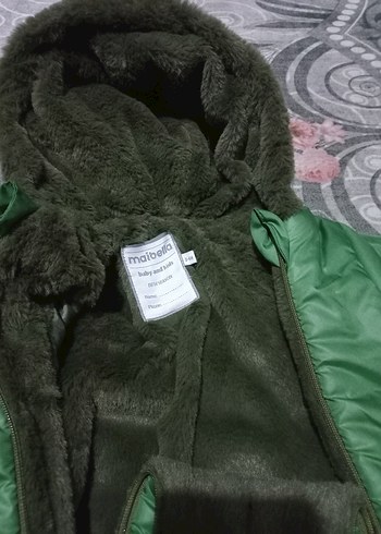 Koyu Yeşil Bebek Kayak Tulumu Fermuarlı - Görsel 3