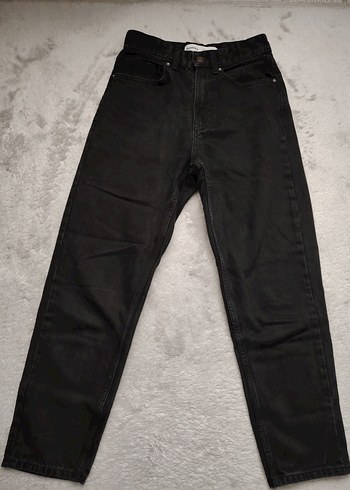 Siyah Bershka Kadın Denim Pantolon