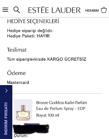  Beden Renk Estee Lauder Bronze Goddess EDP