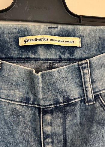 Stradivarius Gri Mavi Kadın Denim Pantolon