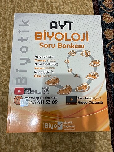 BİYOTİK AYT BİYOLOJİ SORU BANKASI