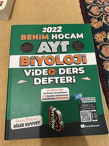 AYT BİYOLOJİ BENİM HOCAM DERS DEFTERİ
