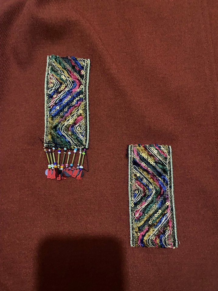 Düğmeli Nakışlı Uzun Bohem Kadın tunik - Görsel 4